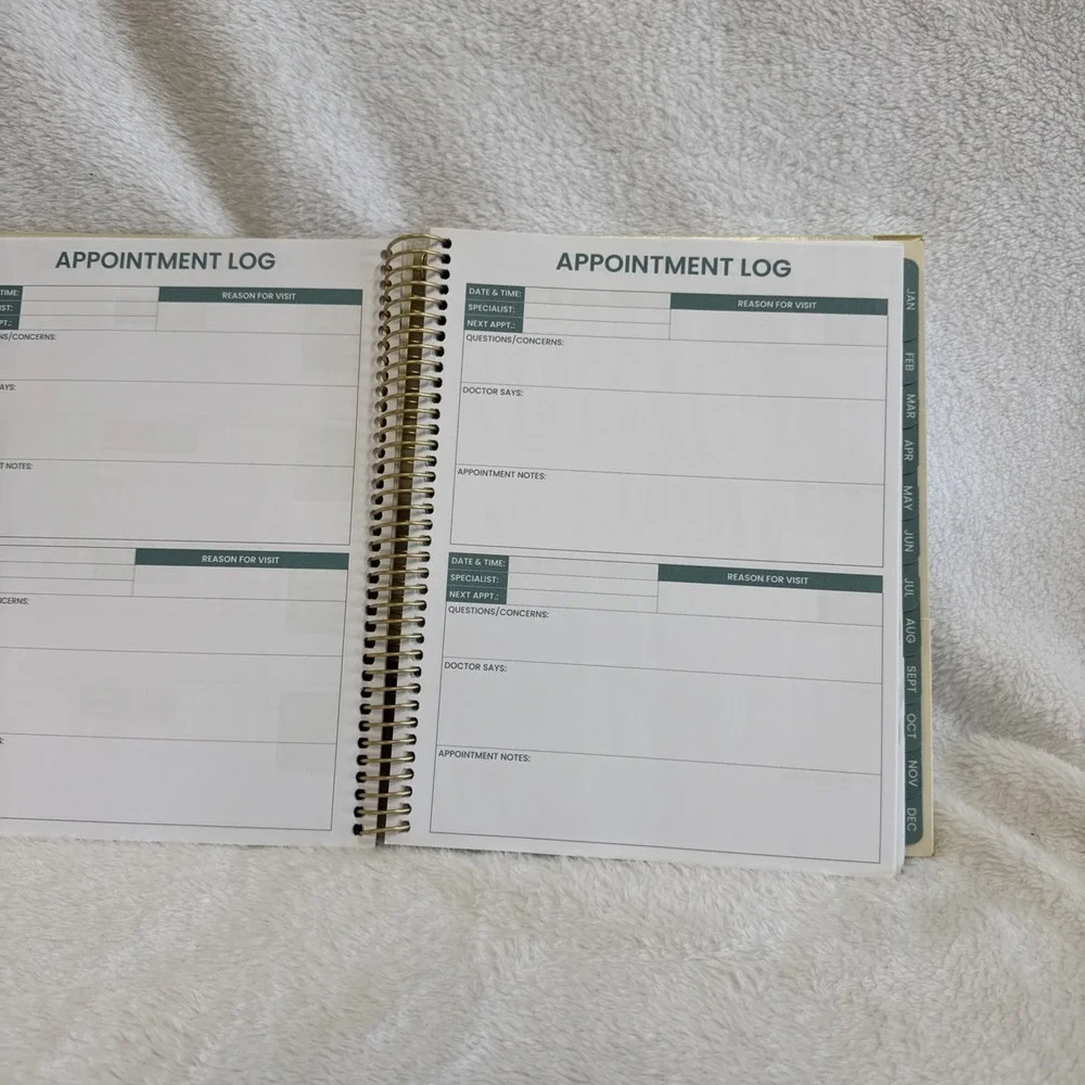 Bloom Daily Planner Chronic Illness Planner Wellness Health Journal Tracker Gold